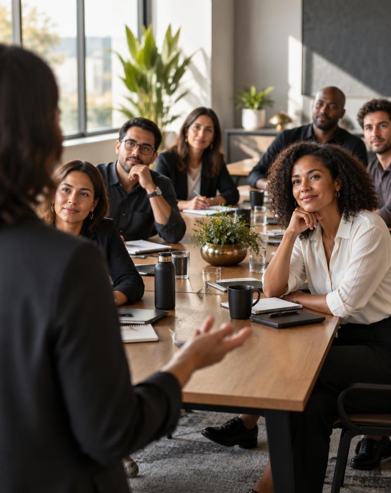 Profissionais em uma atividade de desenvolvimento e aprendizagem